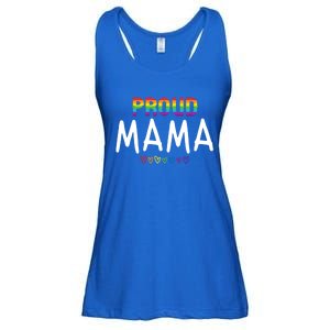 Proud Mama Lgbtq Pride Month Rainbow Heart Cute Lgbt Mom Gift Ladies Essential Flowy Tank