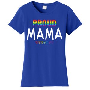 Proud Mama Lgbtq Pride Month Rainbow Heart Cute Lgbt Mom Gift Women's T-Shirt