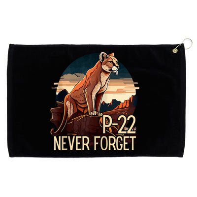 P22 Mountain Lion Never Forget P22 Grommeted Golf Towel