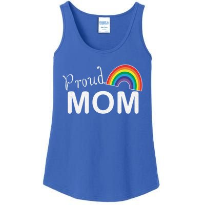 Proud Mom Lgbtq Month Lgbt Mom Son Daughter Cute Gift Ladies Essential Tank