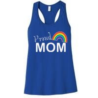 Proud Mom Lgbtq Month Lgbt Mom Son Daughter Cute Gift Women's Racerback Tank