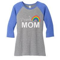 Proud Mom Lgbtq Month Lgbt Mom Son Daughter Cute Gift Women's Tri-Blend 3/4-Sleeve Raglan Shirt