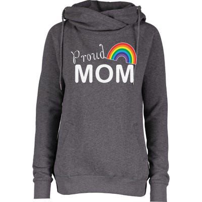 Proud Mom Lgbtq Month Lgbt Mom Son Daughter Cute Gift Womens Funnel Neck Pullover Hood