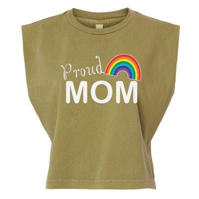 Proud Mom Lgbtq Month Lgbt Mom Son Daughter Cute Gift Garment-Dyed Women's Muscle Tee