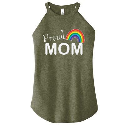 Proud Mom Lgbtq Month Lgbt Mom Son Daughter Cute Gift Women's Perfect Tri Rocker Tank