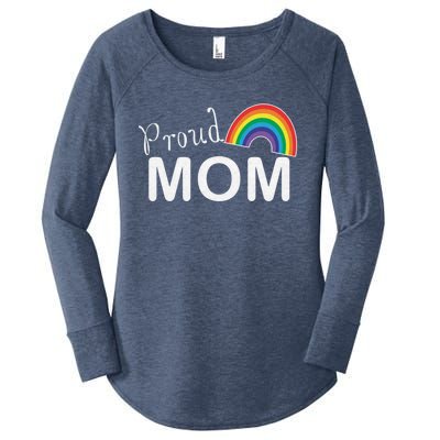 Proud Mom Lgbtq Month Lgbt Mom Son Daughter Cute Gift Women's Perfect Tri Tunic Long Sleeve Shirt