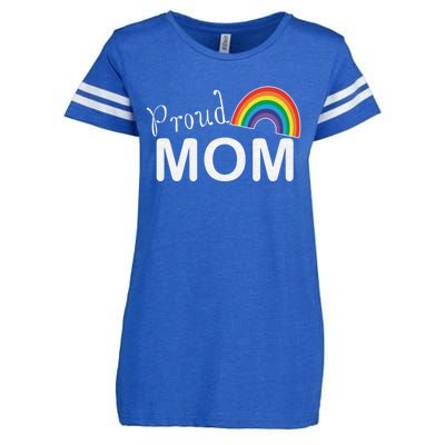 Proud Mom Lgbtq Month Lgbt Mom Son Daughter Cute Gift Enza Ladies Jersey Football T-Shirt