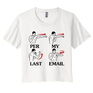 Per My Last Email Funny Women's Crop Top Tee