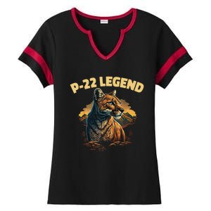 P-22 Mountain Lion Silver Lake P22 Ladies Halftime Notch Neck Tee