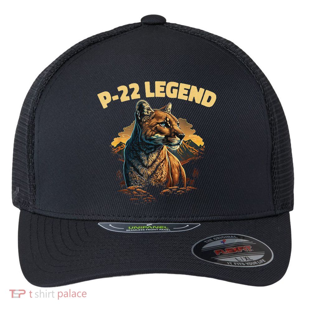 P-22 Mountain Lion Silver Lake P22 Flexfit Unipanel Trucker Cap