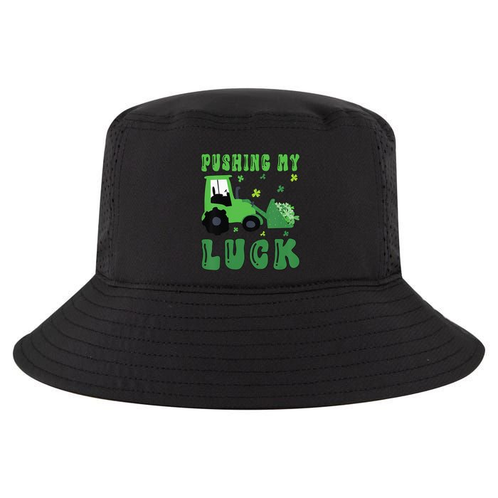 Pushing My Luck Tractor St Patricks Day Cool Comfort Performance Bucket Hat