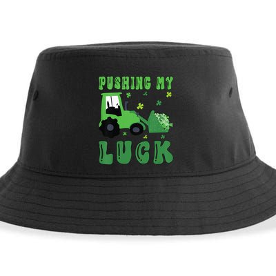 Pushing My Luck Tractor St Patricks Day Sustainable Bucket Hat