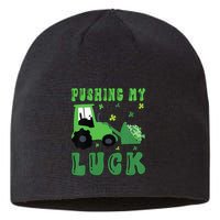 Pushing My Luck Tractor St Patricks Day Sustainable Beanie