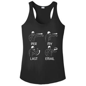 Per My Last Email Funny Ladies PosiCharge Competitor Racerback Tank