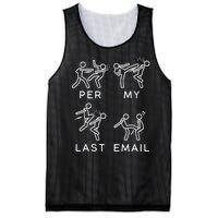 Per My Last Email Funny Sarcastic Mesh Reversible Basketball Jersey Tank