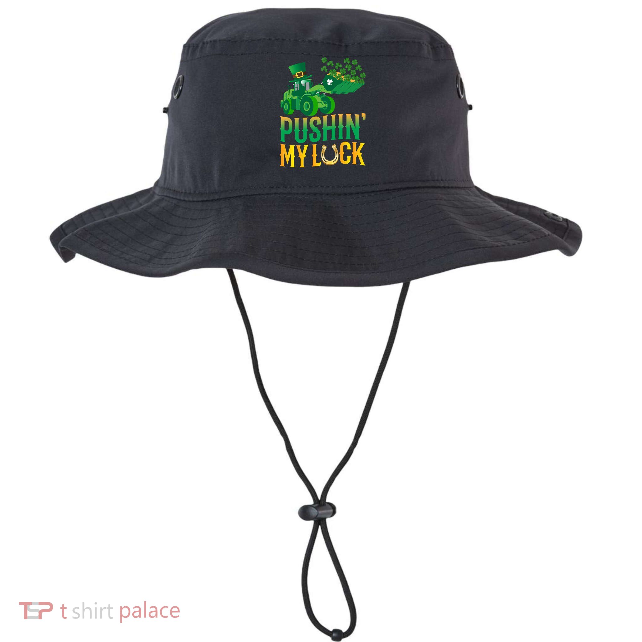 Pushing My Luck Funny Wheel Loader St Paddy’S Day Meaningful Gift Bucket Hat