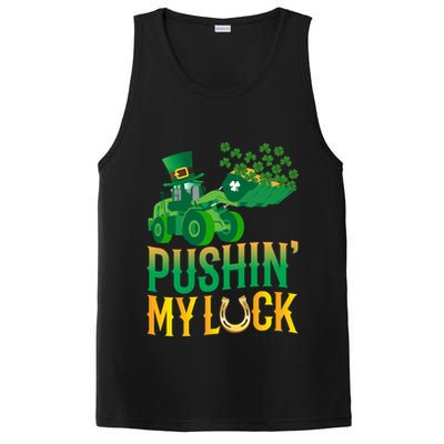Pushing My Luck Funny Wheel Loader St Paddy’S Day Meaningful Gift PosiCharge Competitor Tank