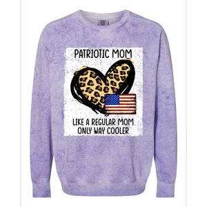 Patriotic Mom Like A Regular American Mom Cute Gift Colorblast Crewneck Sweatshirt