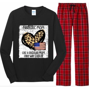 Patriotic Mom Like A Regular American Mom Cute Gift Long Sleeve Pajama Set