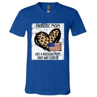 Patriotic Mom Like A Regular American Mom Cute Gift V-Neck T-Shirt