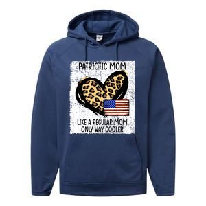 Patriotic Mom Like A Regular American Mom Cute Gift Performance Fleece Hoodie