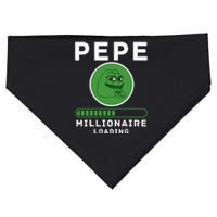 Pepe Millionaire Loading Crypto Meme Shitcoin USA-Made Doggie Bandana