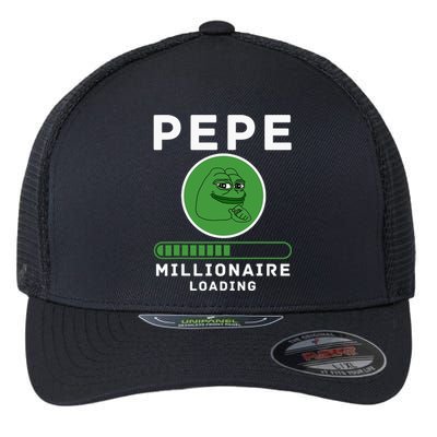 Pepe Millionaire Loading Crypto Meme Shitcoin Flexfit Unipanel Trucker Cap