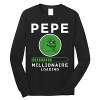 Pepe Millionaire Loading Crypto Meme Shitcoin Long Sleeve Shirt