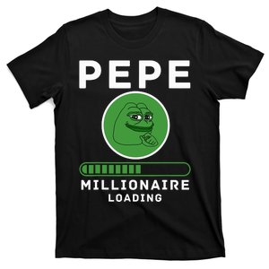 Pepe Millionaire Loading Crypto Meme Shitcoin T-Shirt