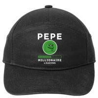 Pepe Millionaire Loading Crypto Meme Shitcoin 7-Panel Snapback Hat