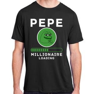 Pepe Millionaire Loading Crypto Meme Shitcoin Adult ChromaSoft Performance T-Shirt