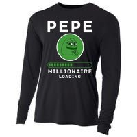 Pepe Millionaire Loading Crypto Meme Shitcoin Cooling Performance Long Sleeve Crew