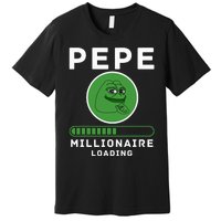 Pepe Millionaire Loading Crypto Meme Shitcoin Premium T-Shirt