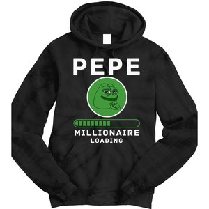 Pepe Millionaire Loading Crypto Meme Shitcoin Tie Dye Hoodie