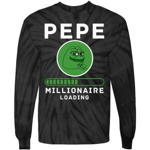 Pepe Millionaire Loading Crypto Meme Shitcoin Tie-Dye Long Sleeve Shirt