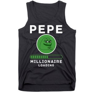 Pepe Millionaire Loading Crypto Meme Shitcoin Tank Top