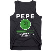 Pepe Millionaire Loading Crypto Meme Shitcoin Tank Top