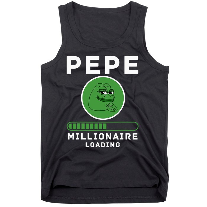 Pepe Millionaire Loading Crypto Meme Shitcoin Tank Top