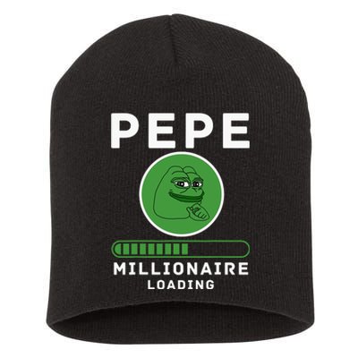 Pepe Millionaire Loading Crypto Meme Shitcoin Short Acrylic Beanie