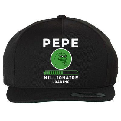 Pepe Millionaire Loading Crypto Meme Shitcoin Wool Snapback Cap