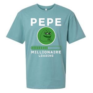 Pepe Millionaire Loading Crypto Meme Shitcoin Sueded Cloud Jersey T-Shirt