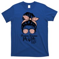 Pioneer Mom Life Messy Bun Leopard Sunglasses Great Gift T-Shirt