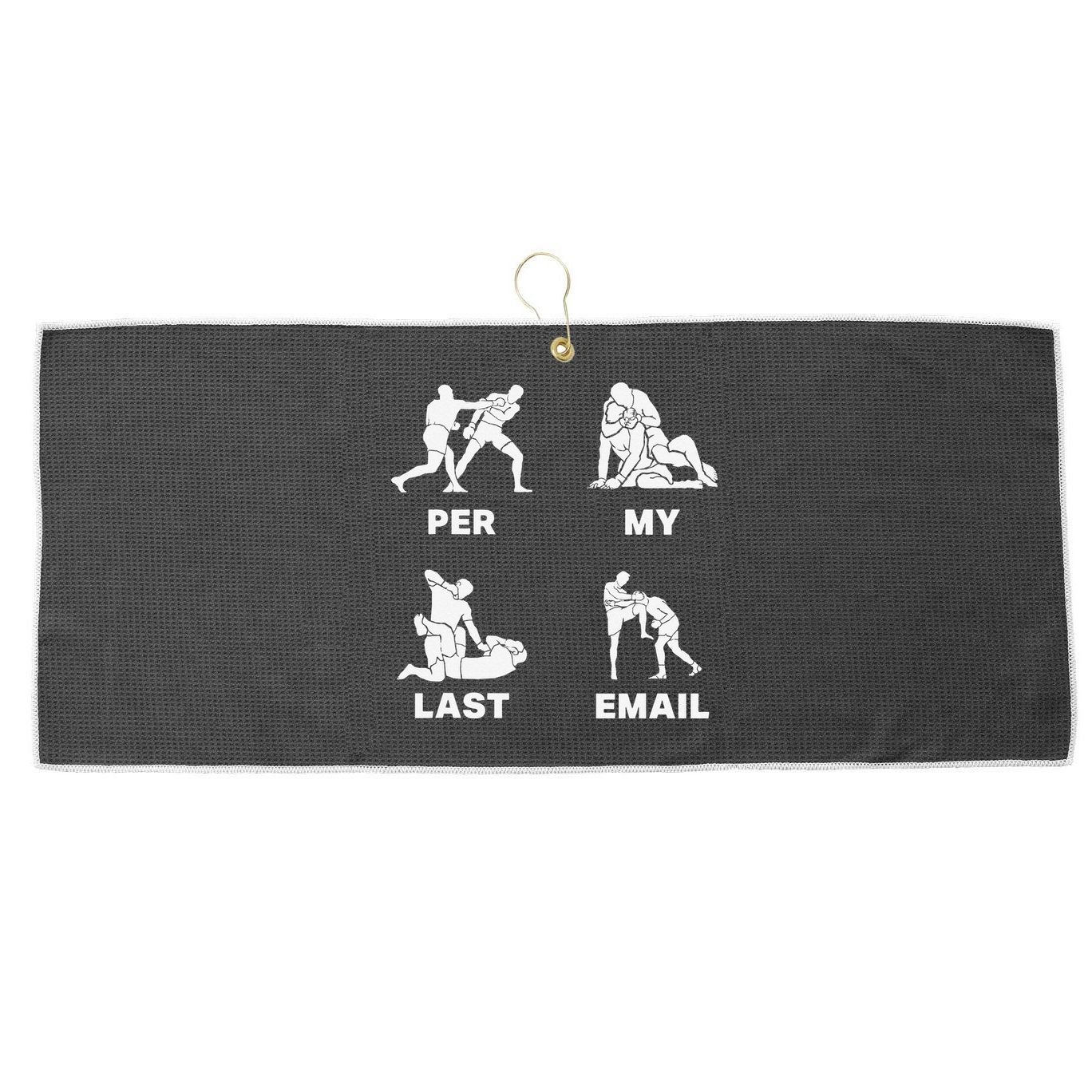 Per My Last Email Large Microfiber Waffle Golf Towel