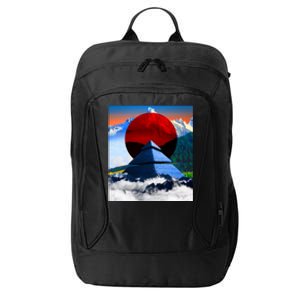 Pyramid Mountain Landscape Art City Backpack