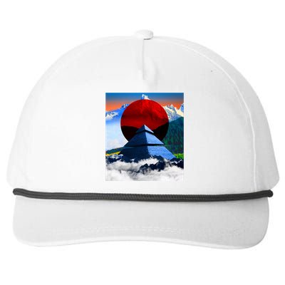 Pyramid Mountain Landscape Art Snapback Five-Panel Rope Hat