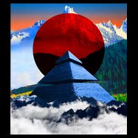 Pyramid Mountain Landscape Art 16 in Basic Backpack