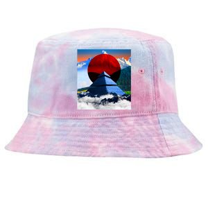 Pyramid Mountain Landscape Art Tie-Dyed Bucket Hat