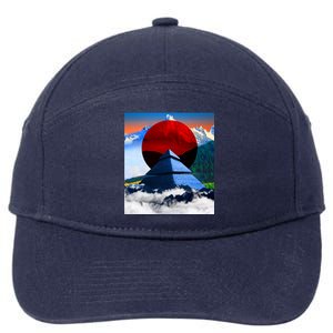 Pyramid Mountain Landscape Art 7-Panel Snapback Hat