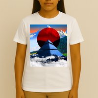 Pyramid Mountain Landscape Art T-Shirt