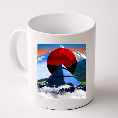 Pyramid Mountain Landscape Art Coffee Mug